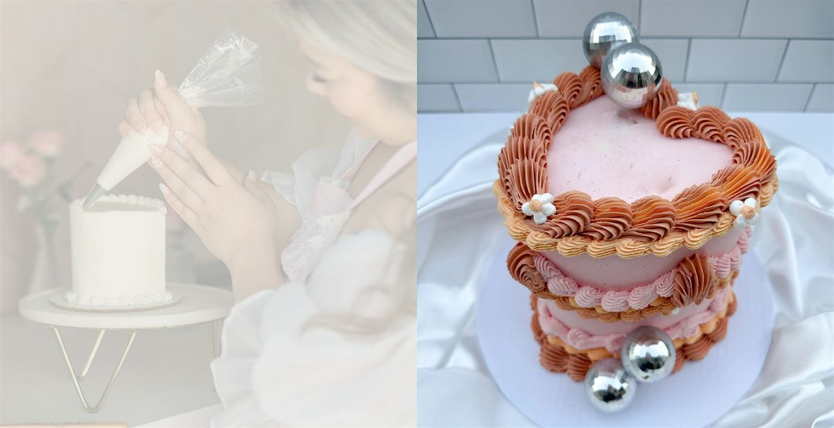 HTX Mini Heart Cake: Pink Disco Cake