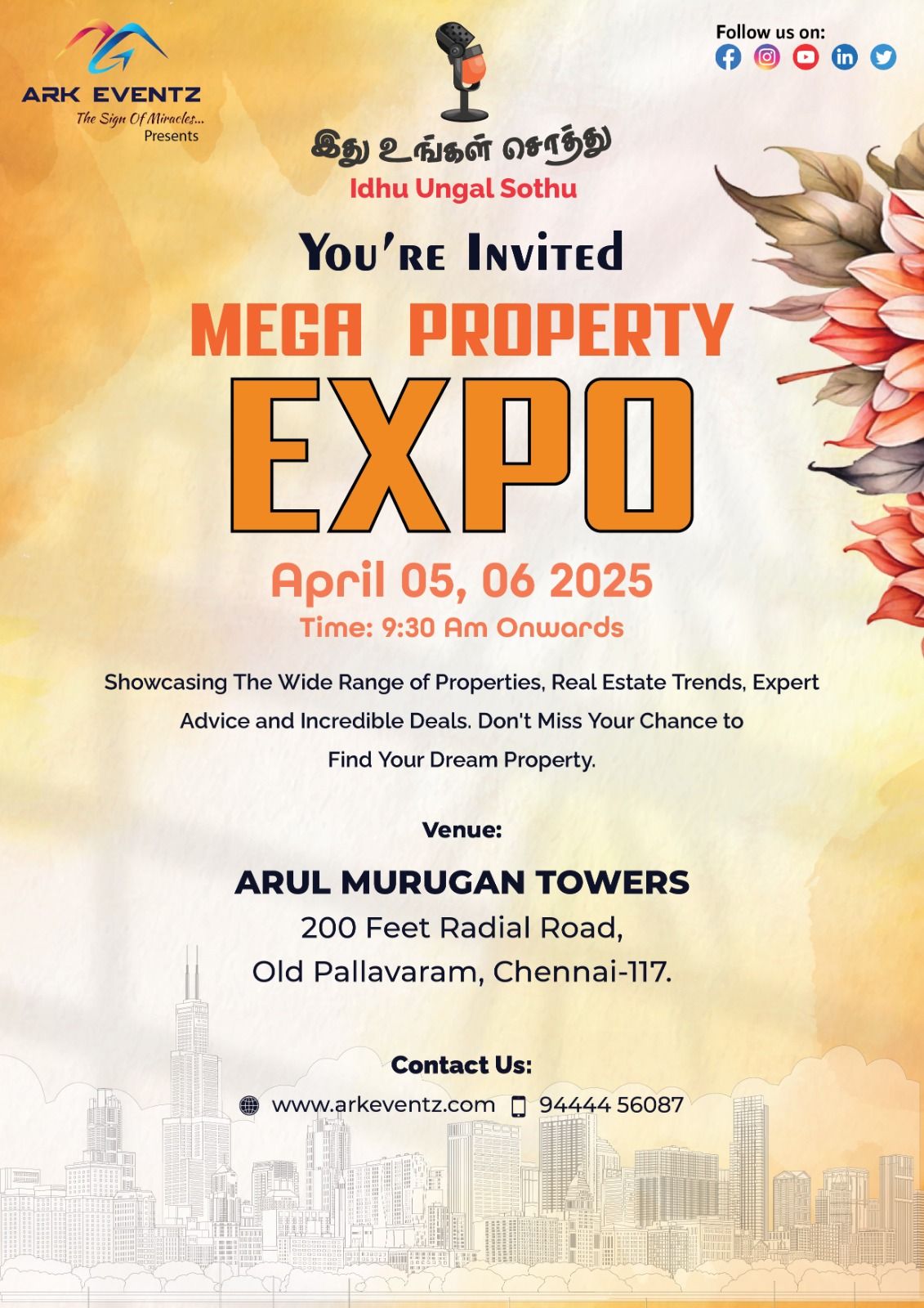 IDHU UNGAL SOTHU MEGA PROPERTY EXPO-2025- APRIL 5 & 6