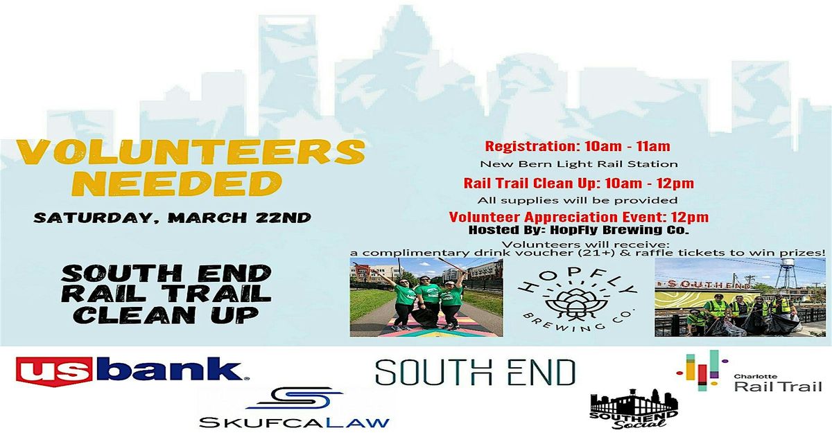 South End Rail Trail Clean Up - March 22nd