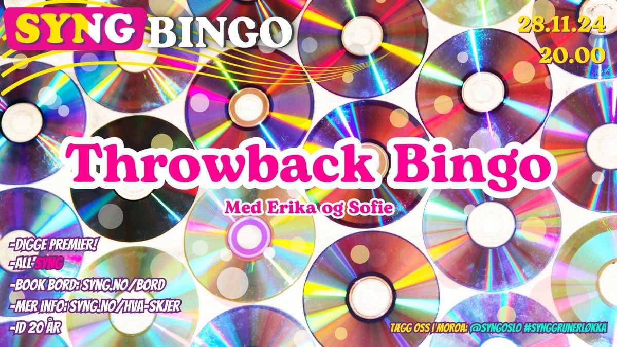 MusikkBingo \/\/ Throwback Bingo