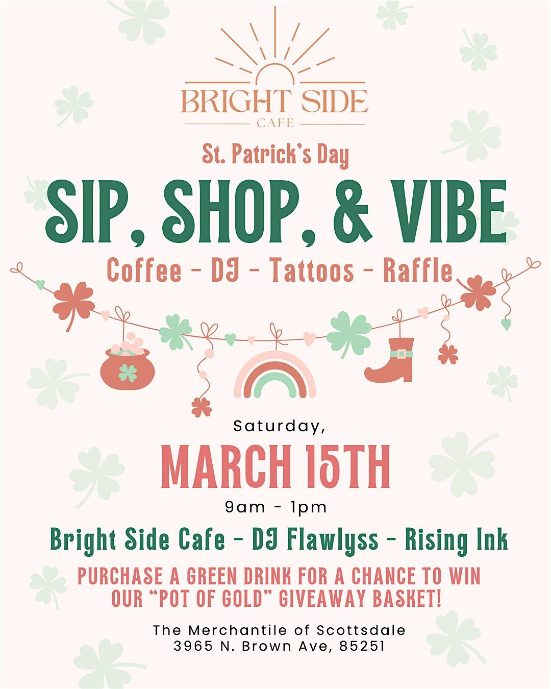 St. Patrick's Day Sip, Shop, & Vibe at The Merchantile