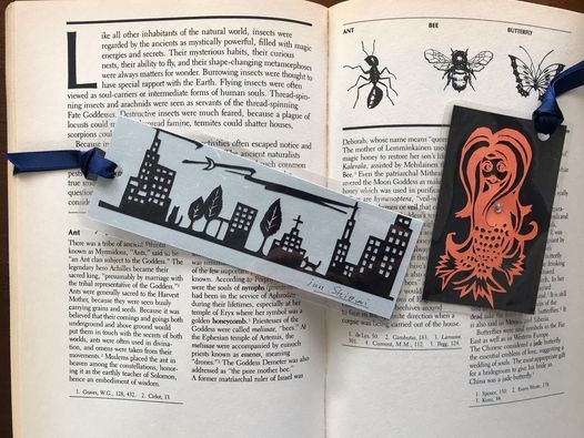 切り絵の栞 しおり づくり Pintsukito 京都月と Kusatsu 24 March 21