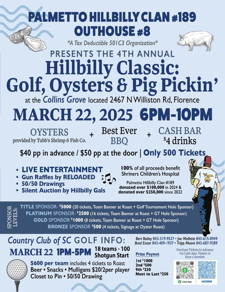 Hillbilly Classic: Golf, Oysters, and Pig Pickin.