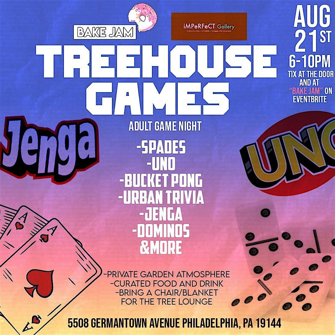 Bake Jam's Treehouse Games Adult Game Night