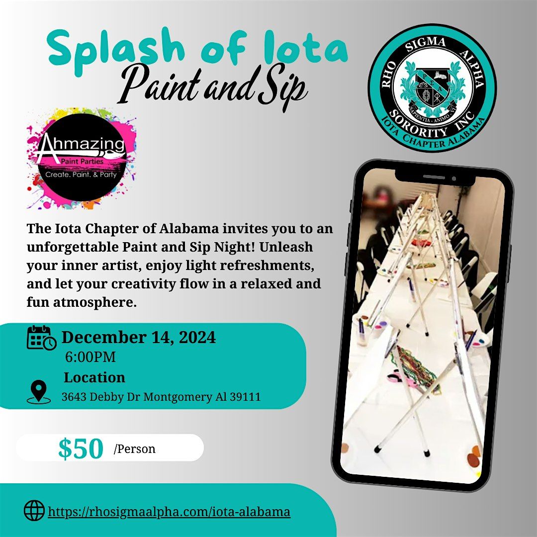 Splash of Iota Paint and Sip