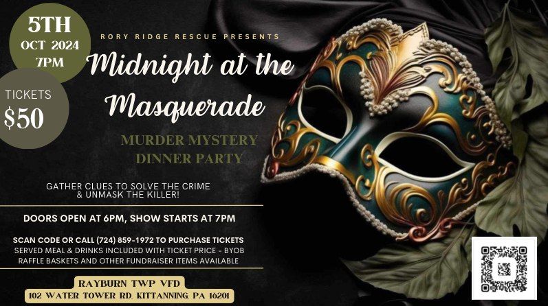 Midnight at the Masquerade - Murder Mystery Dinner Party