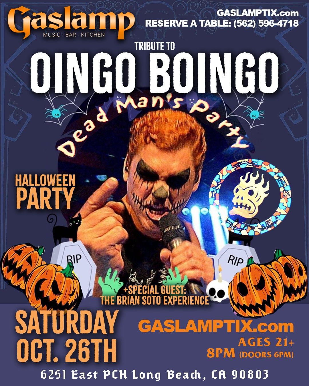 DEAD MAN'S PARTY - OINGO BOINGO TRIBUTE - HALLOWEEN TRIBUTE