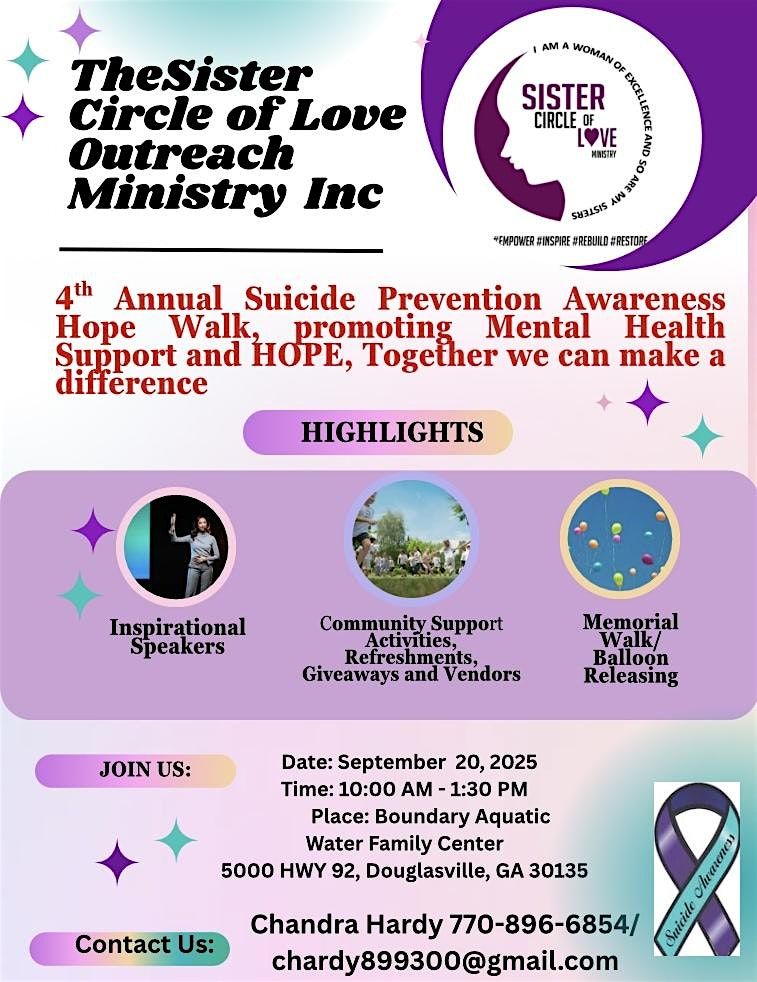 4th Annual Suicide Prevention Awareness HOPE Walk