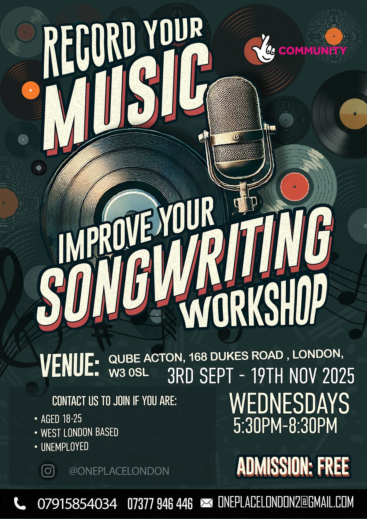 IMPROVE YOUR SONGWRITING \/ RECORD YOUR MUSIC Workshop
