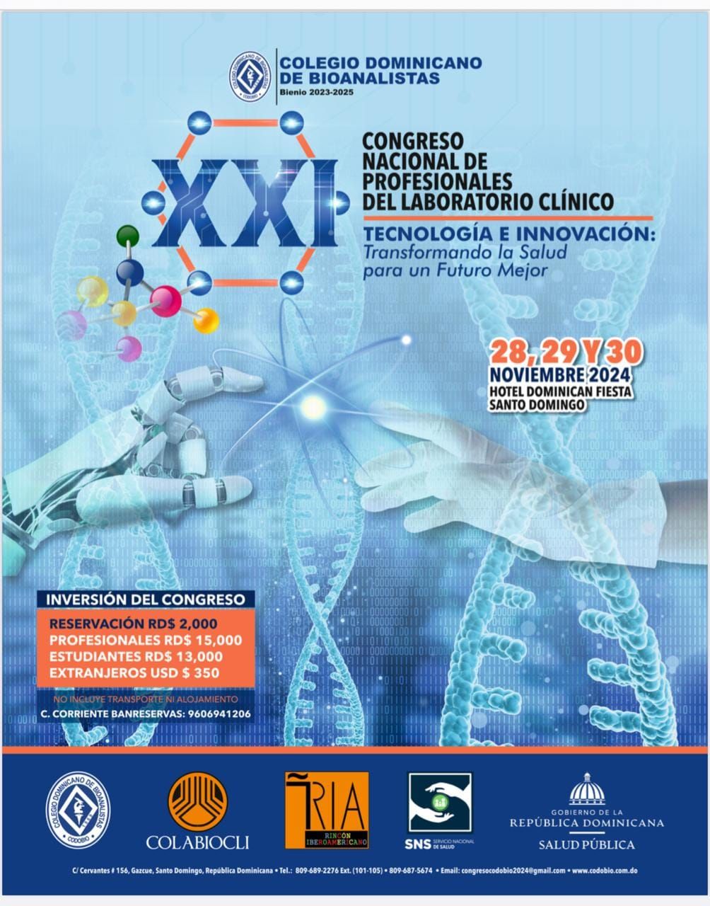 XXI Congreso de Profesionales del Laboratorio Cl\u00ednico. Evento de CODOBIO.