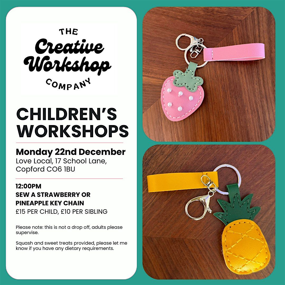 Sew a Strawberry or Pineapple Key Chain Workshop