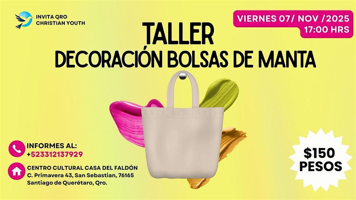 Taller de Decoraci\u00f3n de Bolsas de Manta