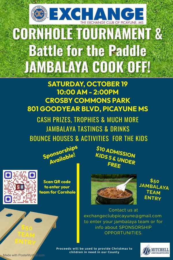 Cornhole Tournament & Battle For The Paddle Jambalaya Cook Off