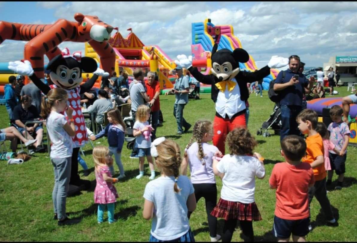 Perranporth Airfield Inflatable theme park