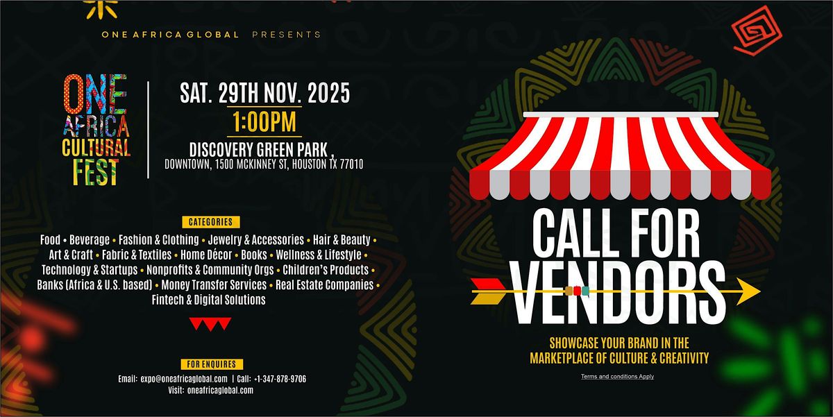 One Africa Cultural Fest Vendors