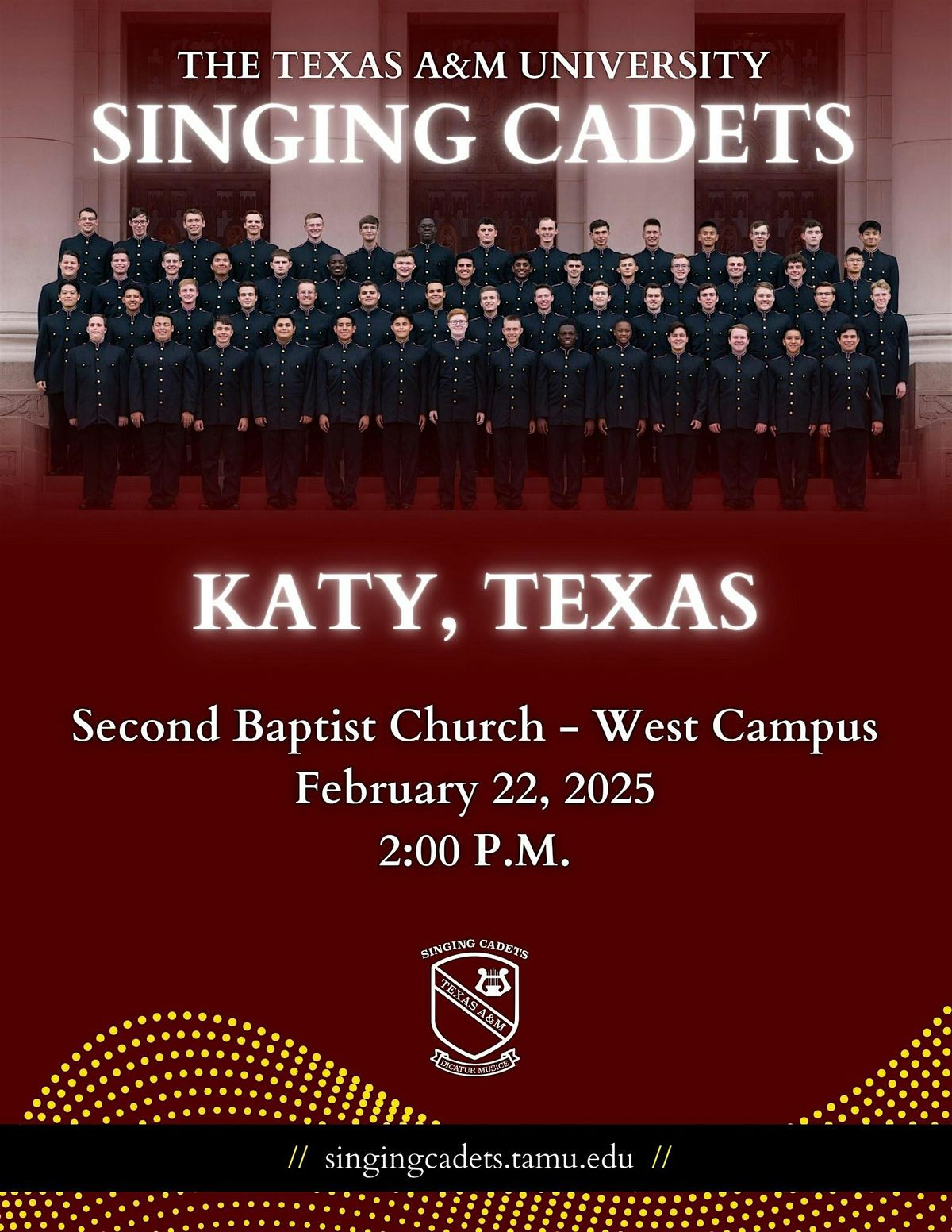 2025 Texas A&M Singing Cadets Concert hosted by the Katy A&M Club