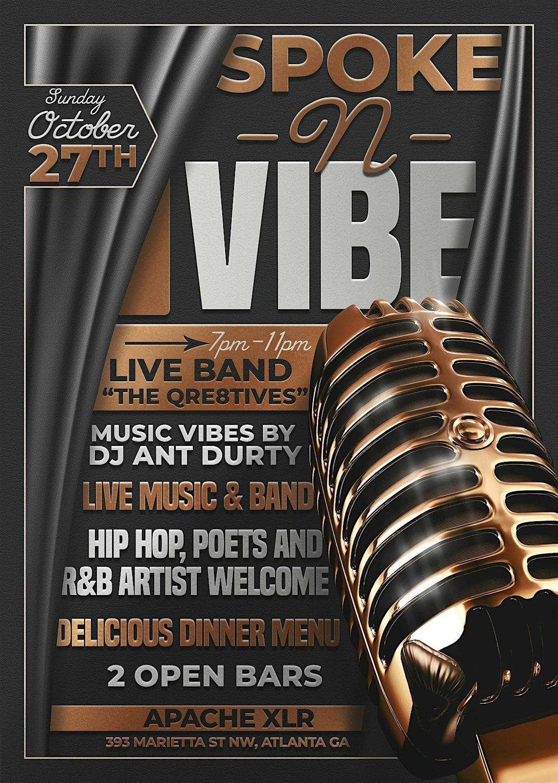 Spoke & Vibe: Live Music, Poetry, & Comedy