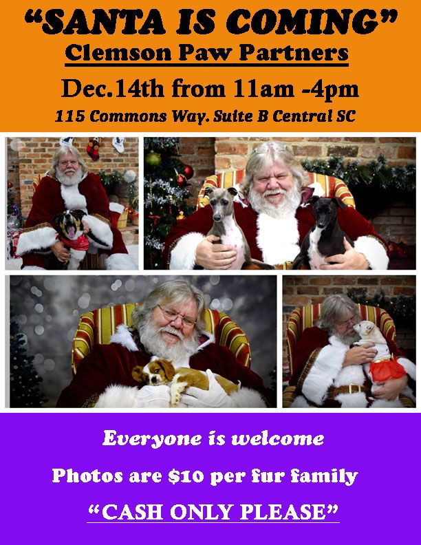 Santa is coming to Clemson Paw Partners