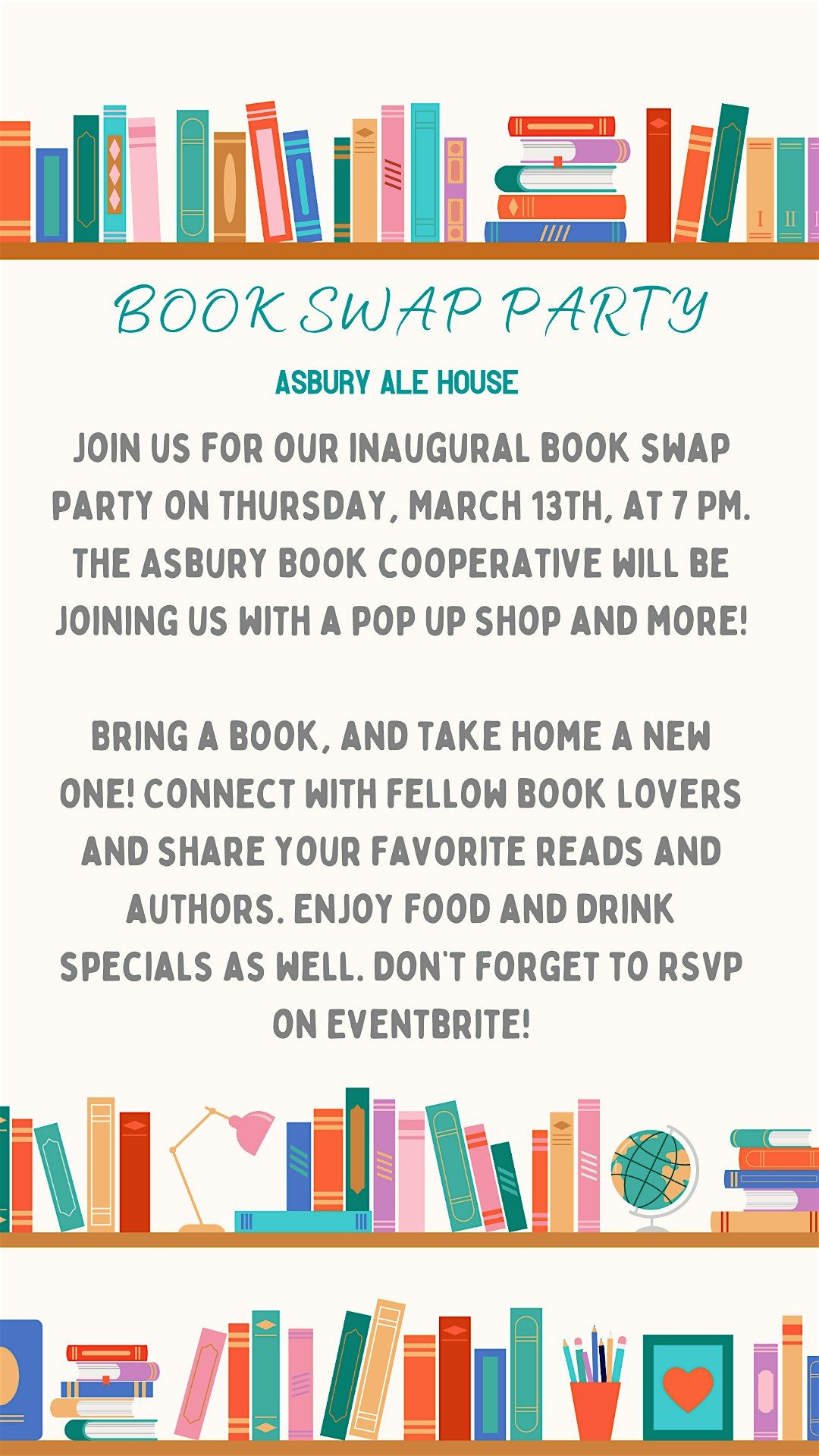 Boozy Book Swap Party with The Asbury Book Cooperative