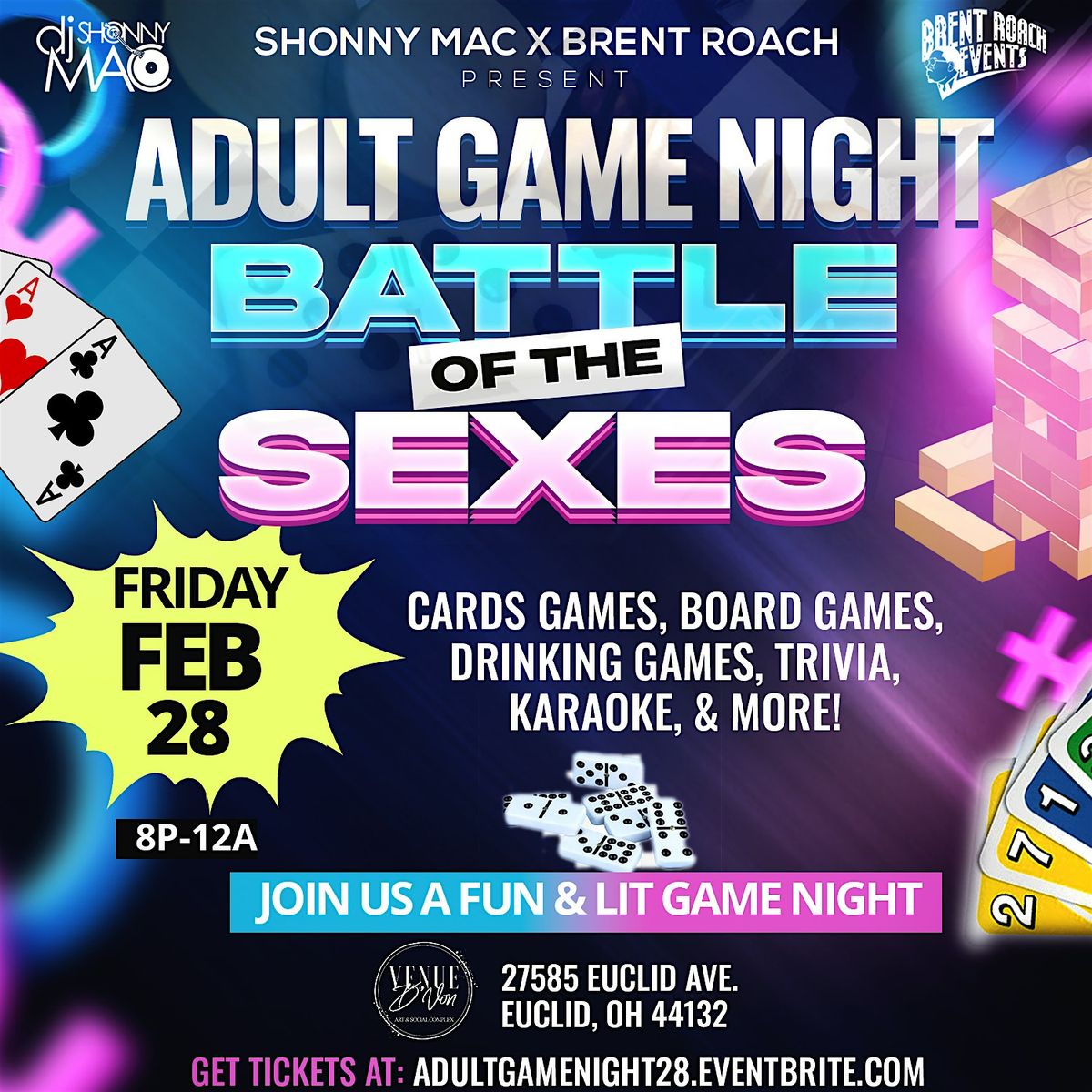 Adult Game Night: Battle of the Sexes