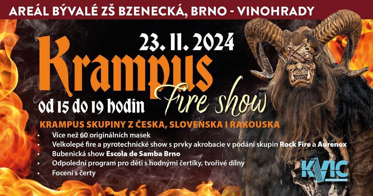 Krampus Fire Show Brno-Vinohrady