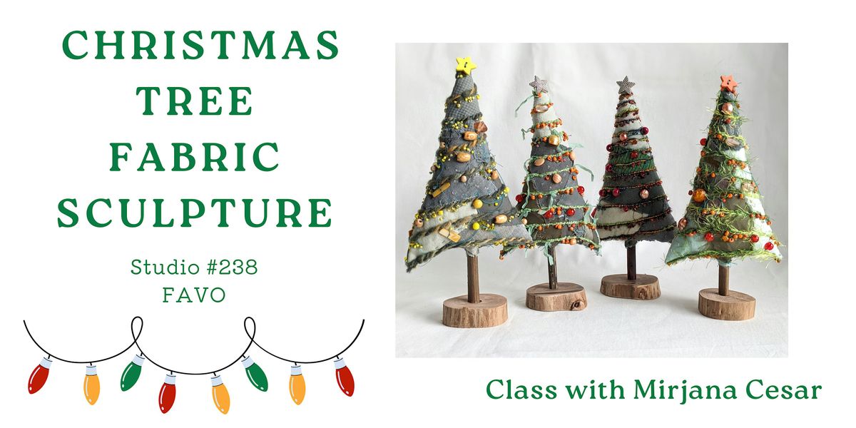 Christmas tree Fabric  sculpture