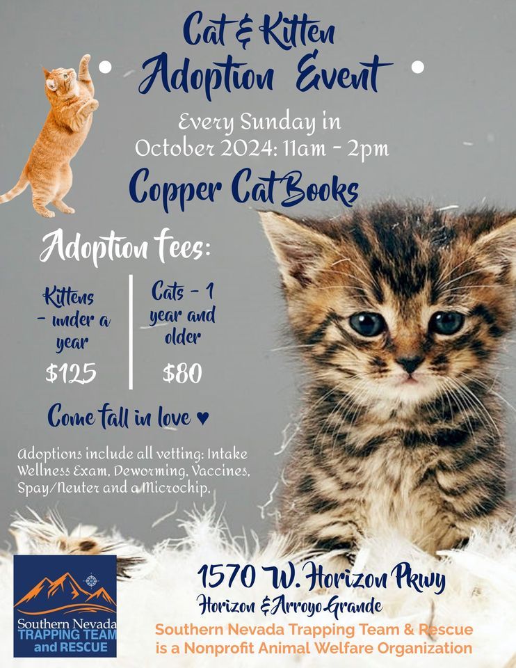 Crazy4Pawz Adoption events: Every Sunday; October 2024