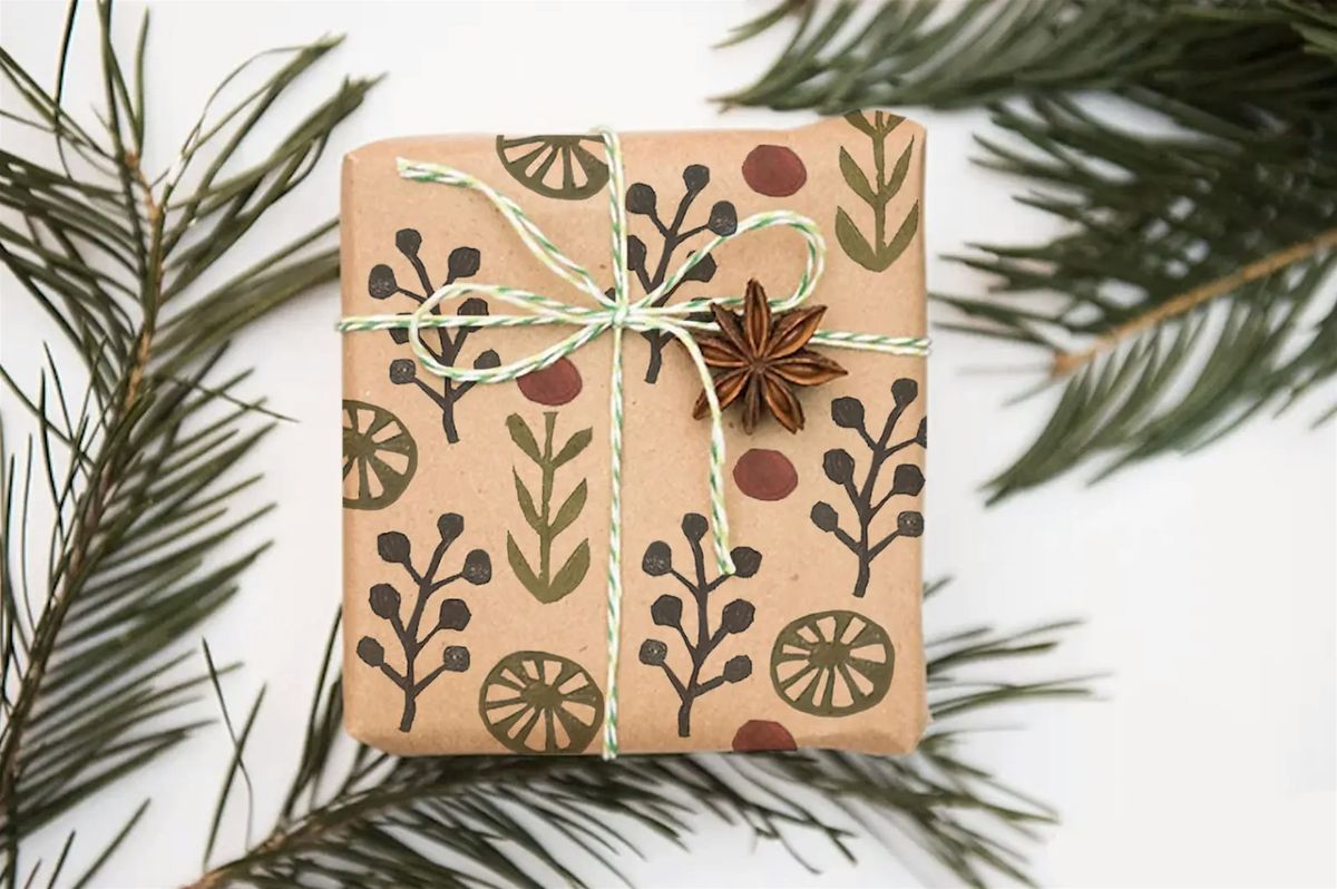 Workshop: Block Print Holiday Gift Wrap