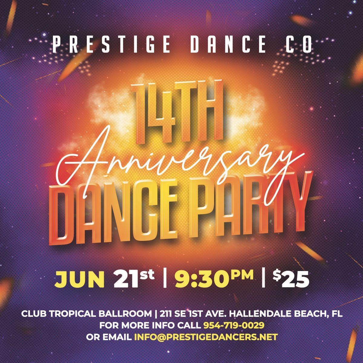 Prestige Dance Company 14th Year Anniversary Dance Party