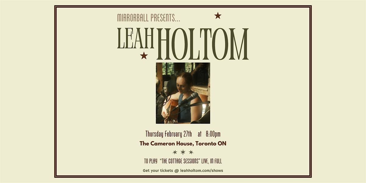 Leah Holtom - The Cottage Sessions EP Release Show