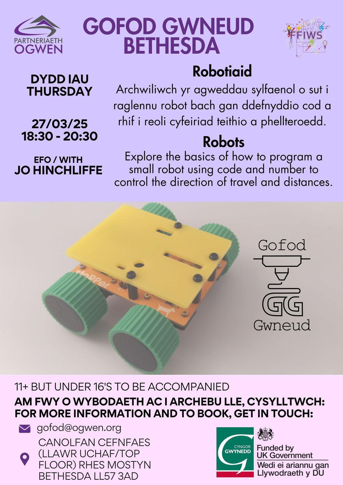 Gweithdy Robotiaid y Gofod Gwneud Robots Workshop