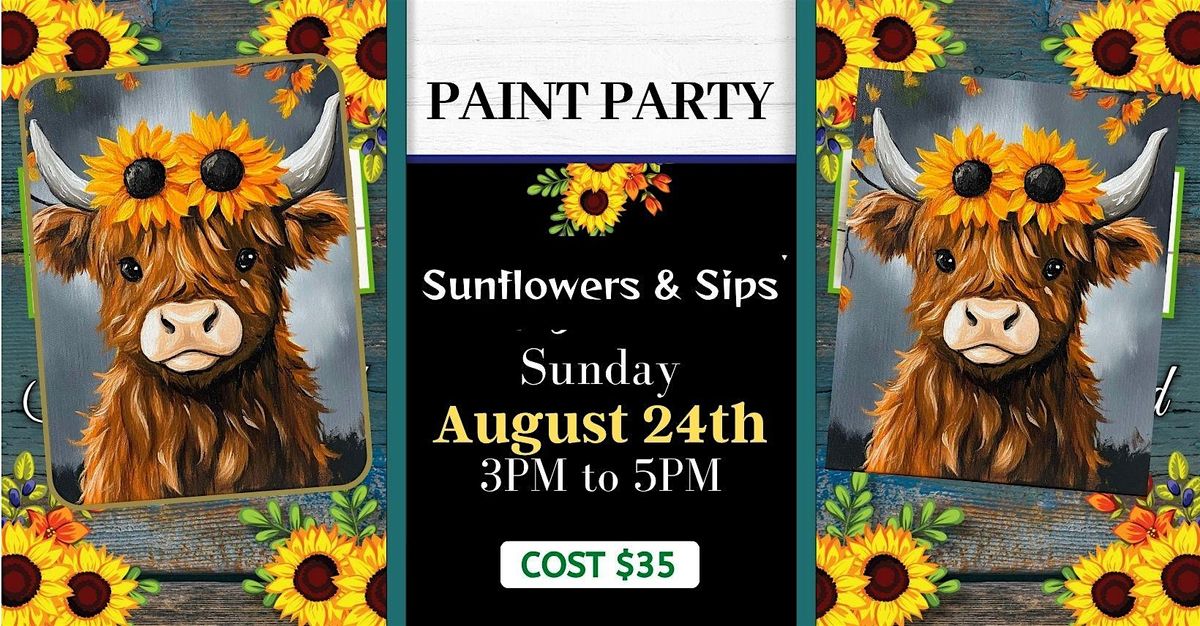\u2728 Sunflowers & Sips: Paint This Highland Cutie! \u2728 Louisville, KY