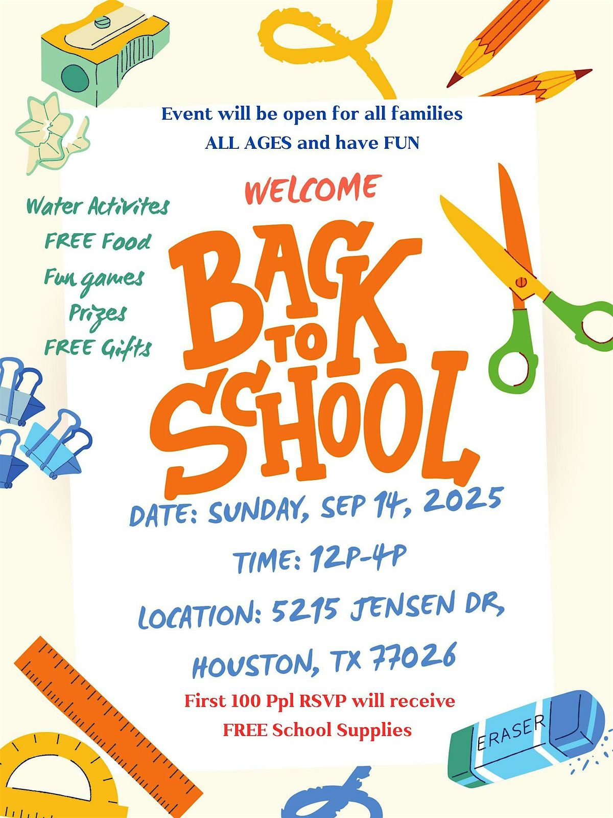 1st Annual Welcome to School Event