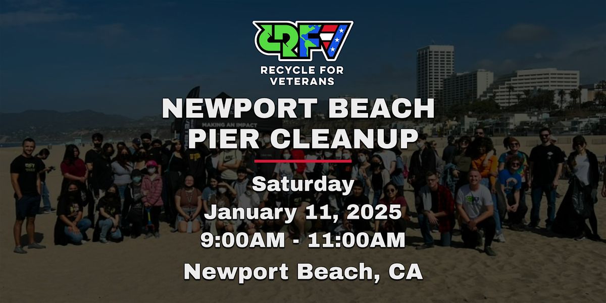 Newport Beach Pier Cleanup with Veterans!