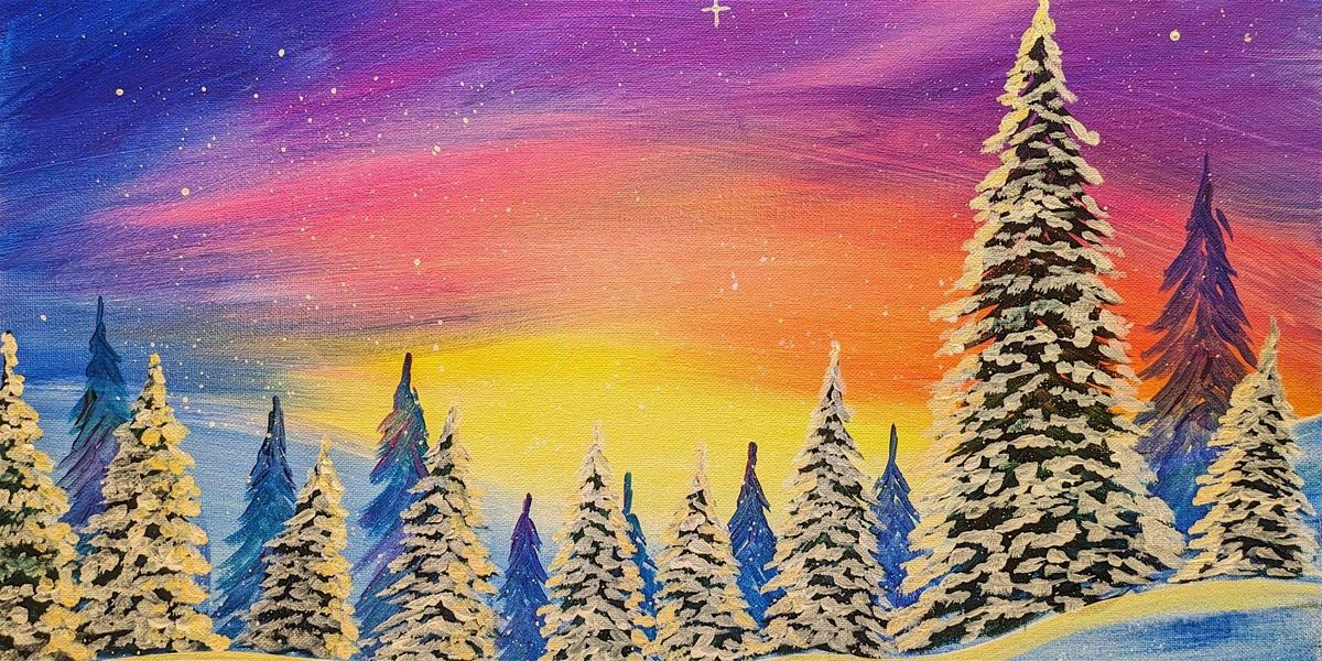 Snowy Sunset Dreamscape - Paint and Sip by Classpop!\u2122