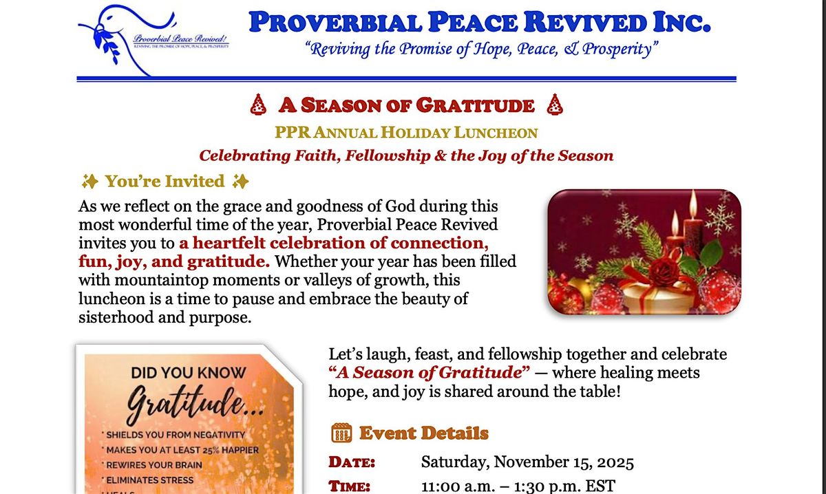 PPR Annual Women's Holiday Luncheon