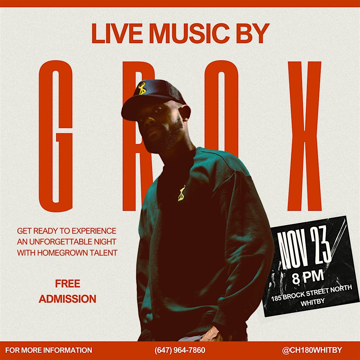 G-ROX Live In Concert at the 180 | Free Admission | All Ages