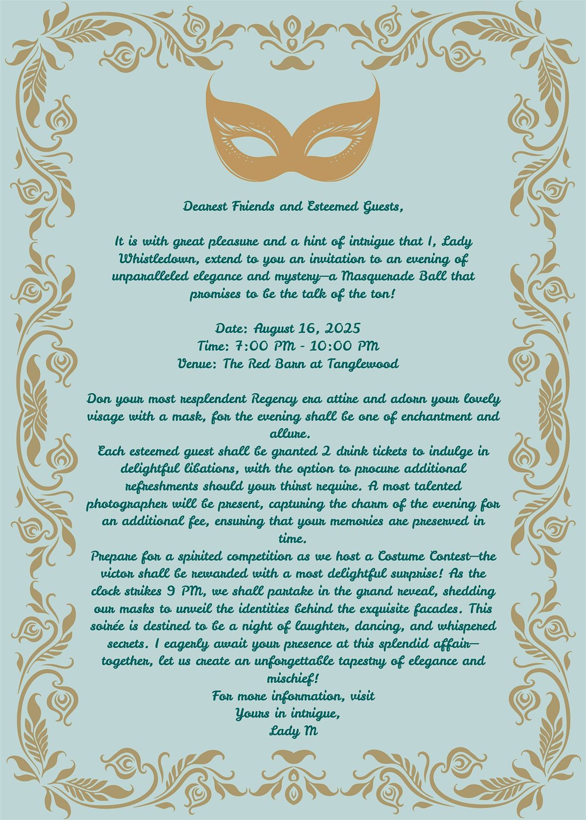 Masquarade Ball 18+