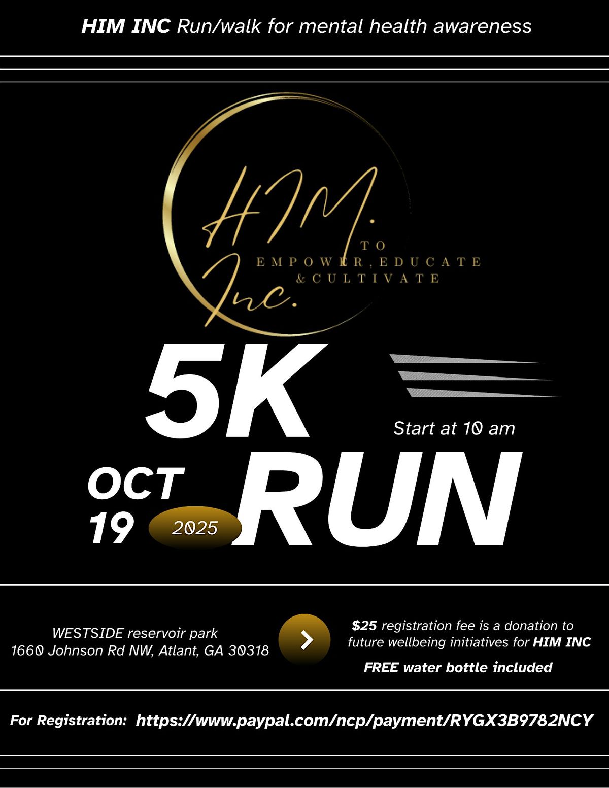 HIM Inc 5k walk\/run for mental health awareness