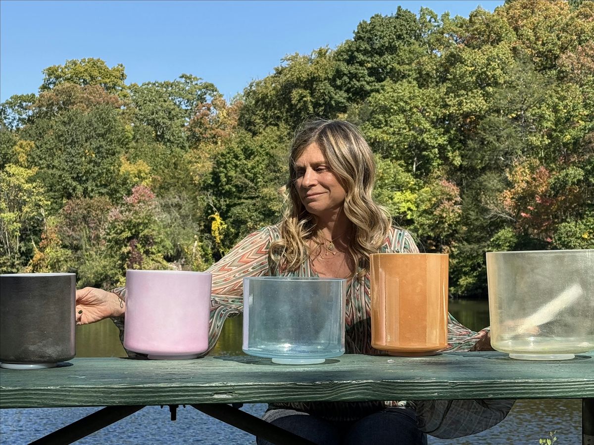 After work sound bath meditation at the park!