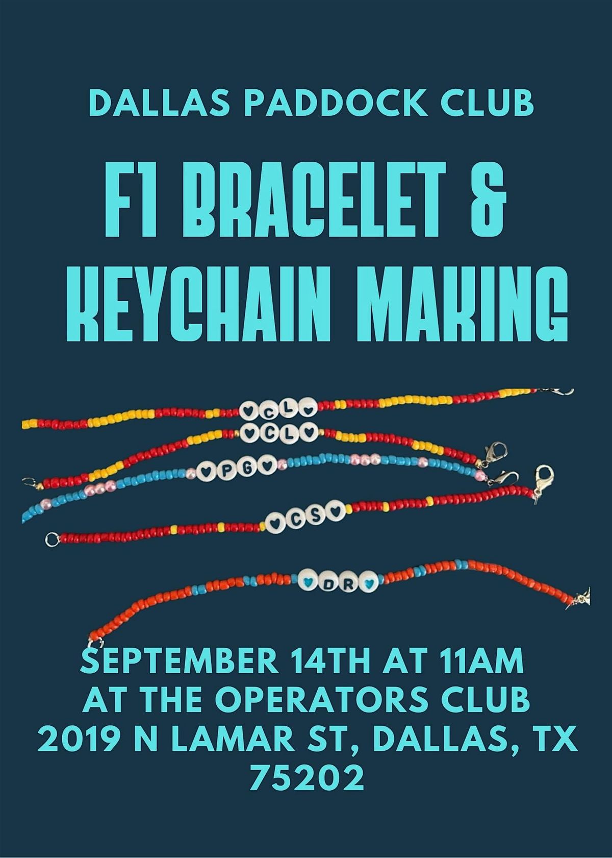 F1 Bracelet and Keychain Making