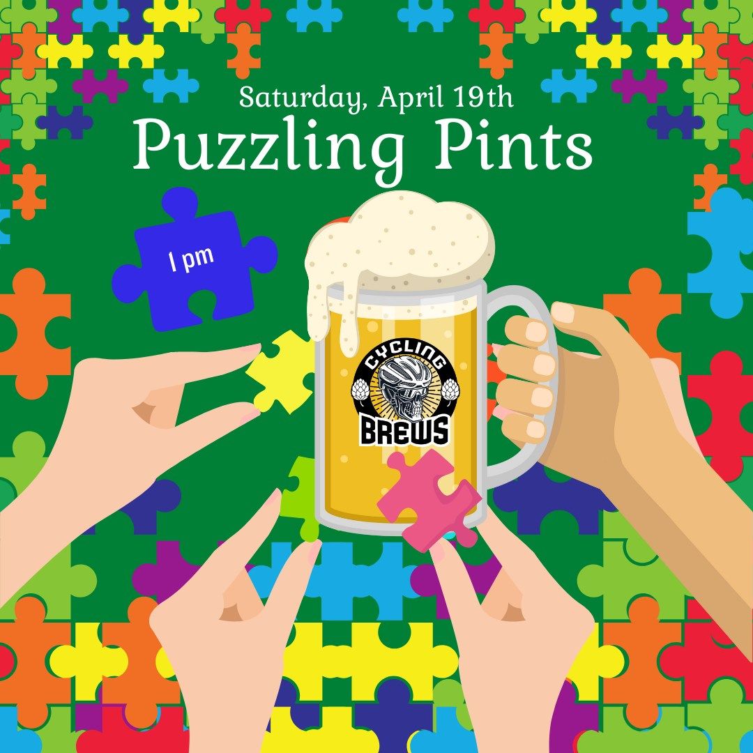 Puzzling Pints!  A FAVORITE Event @ Cycling Brews