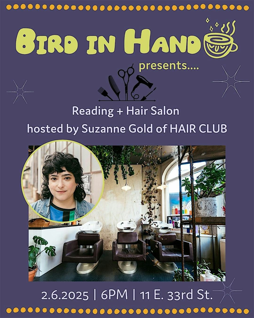 Reading + Hair Salon hosted by Suzanne Gold of HAIR CLUB