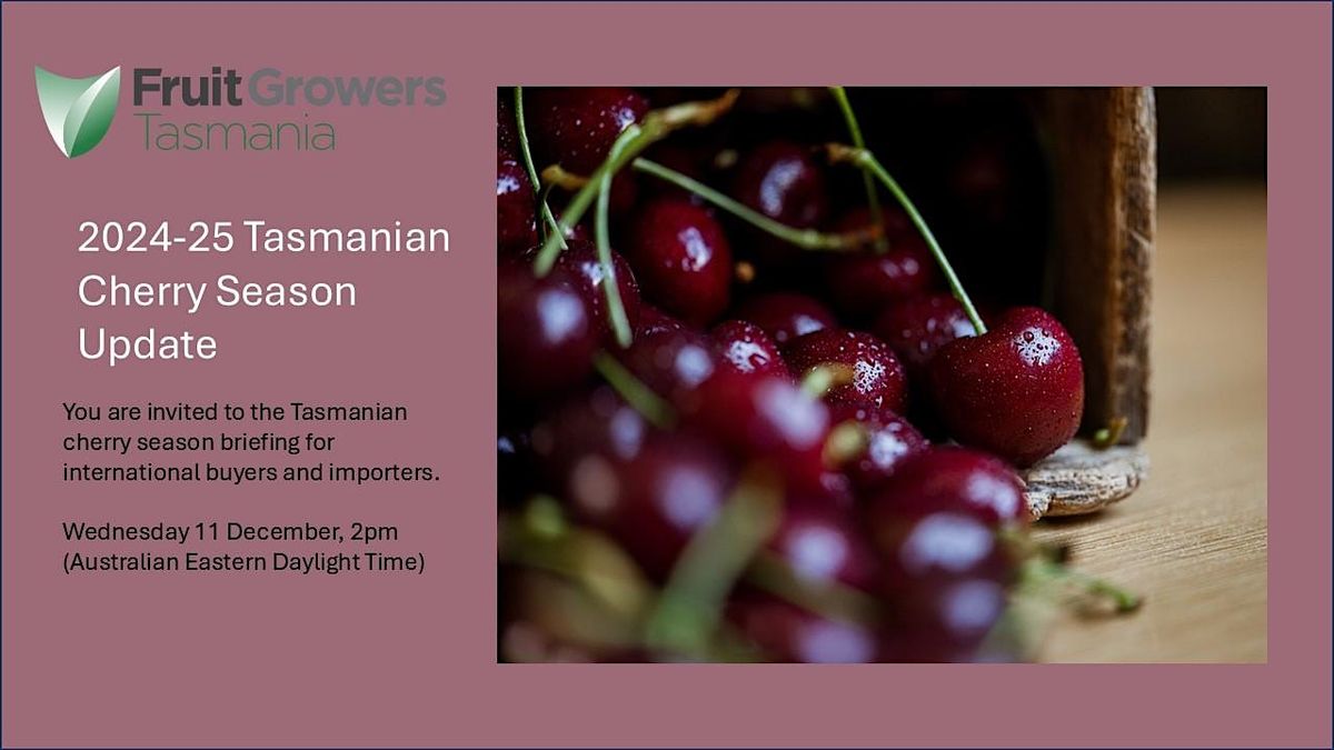 Tasmanian Cherry Season Briefing for international buyers