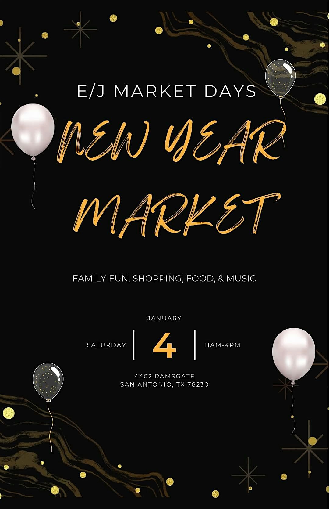 E\/J Market Days Presents New Years Market