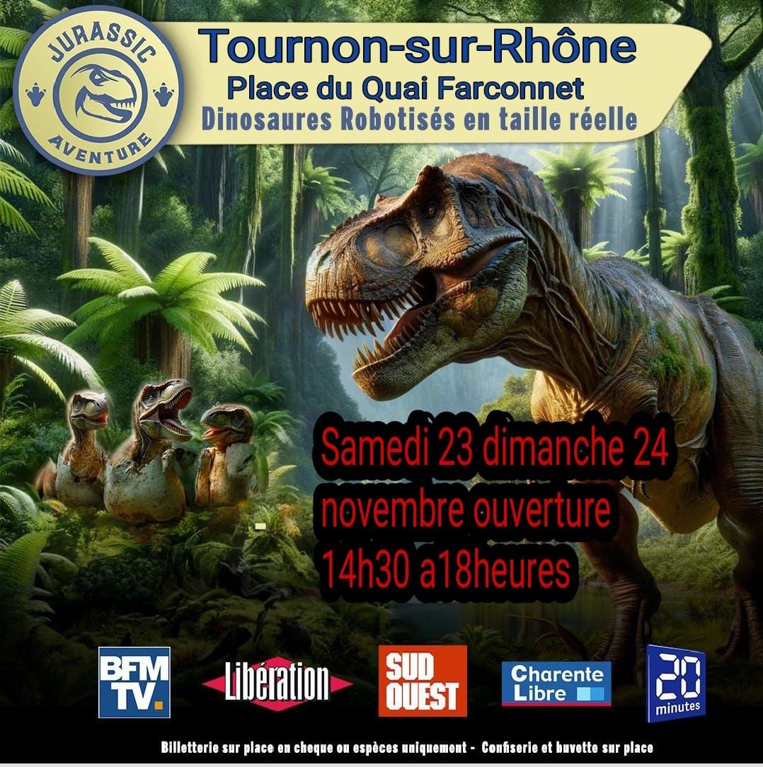 \ud83e\udd96exposition dinosaure \nTournon-sur-Rh\u00f4ne\n 23  24 novembre 