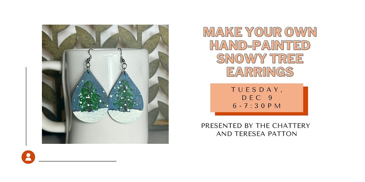 Make Your Own Hand-Painted Snowy Tree Earrings
