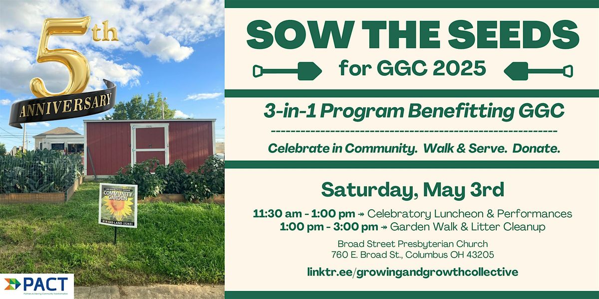 Sow the Seeds for GGC 2025: Five Year Anniversary!