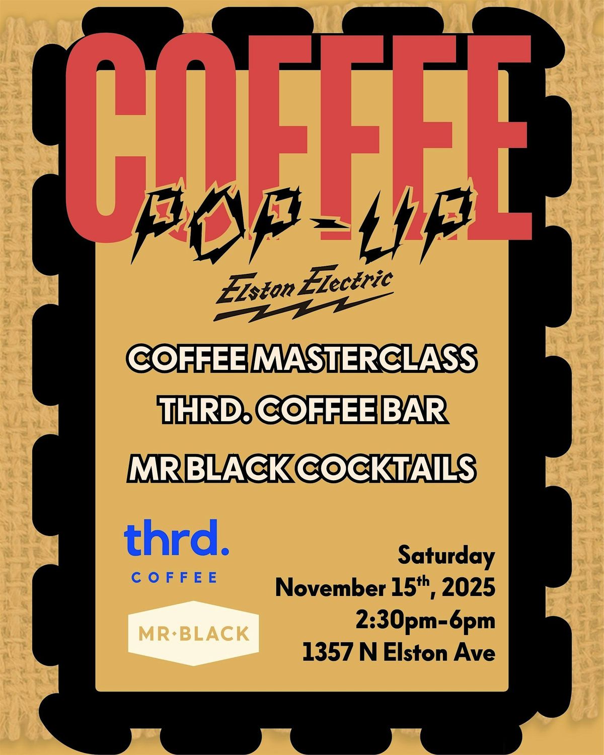 Thrd. Coffee Pop-Up and  Masterclass featuring Mr. Black Coffee Liqueur