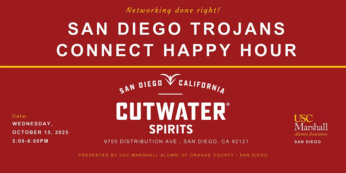 San Diego Trojans Connect Happy Hour \u2013 Cutwater Tasting Room - 10\/15